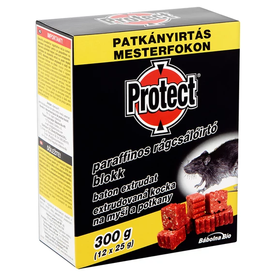 Protect rágcsálóirtó parafinos blokk 300g
