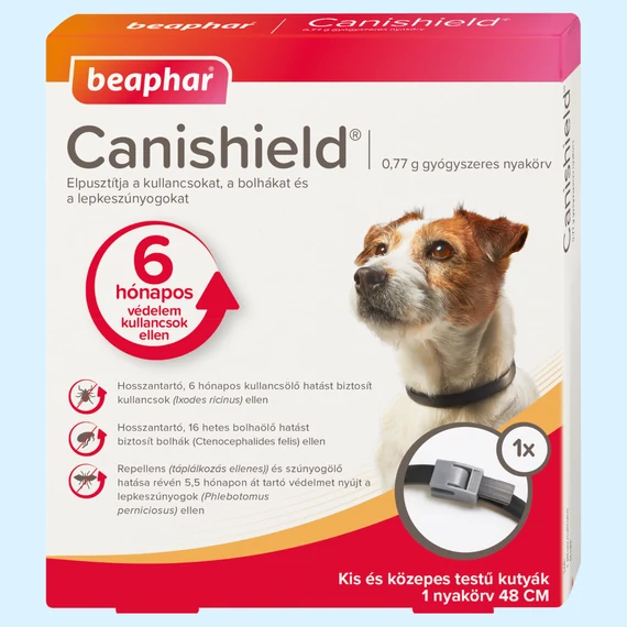 Beaphar Canishield Bolha és Kullancsirtó nyakörv kutyáknak 48cm 